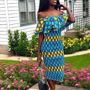 Summer African Print... 1 size for all.👗🛍🎊🎀